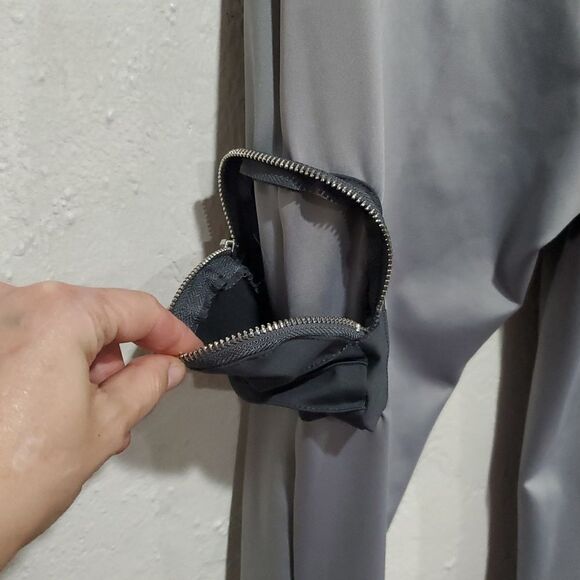 Maniere De Voir Stylish Silver Gorpcore Pants with Cargo Pockets Size 4 - Picture 8 of 16